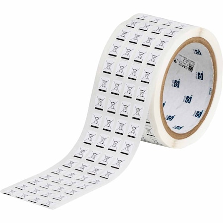 Brady WEEE Labels, 0.5in H x 0.4in W, Roll of 5000 Labels, Black on White WEEE-1-5